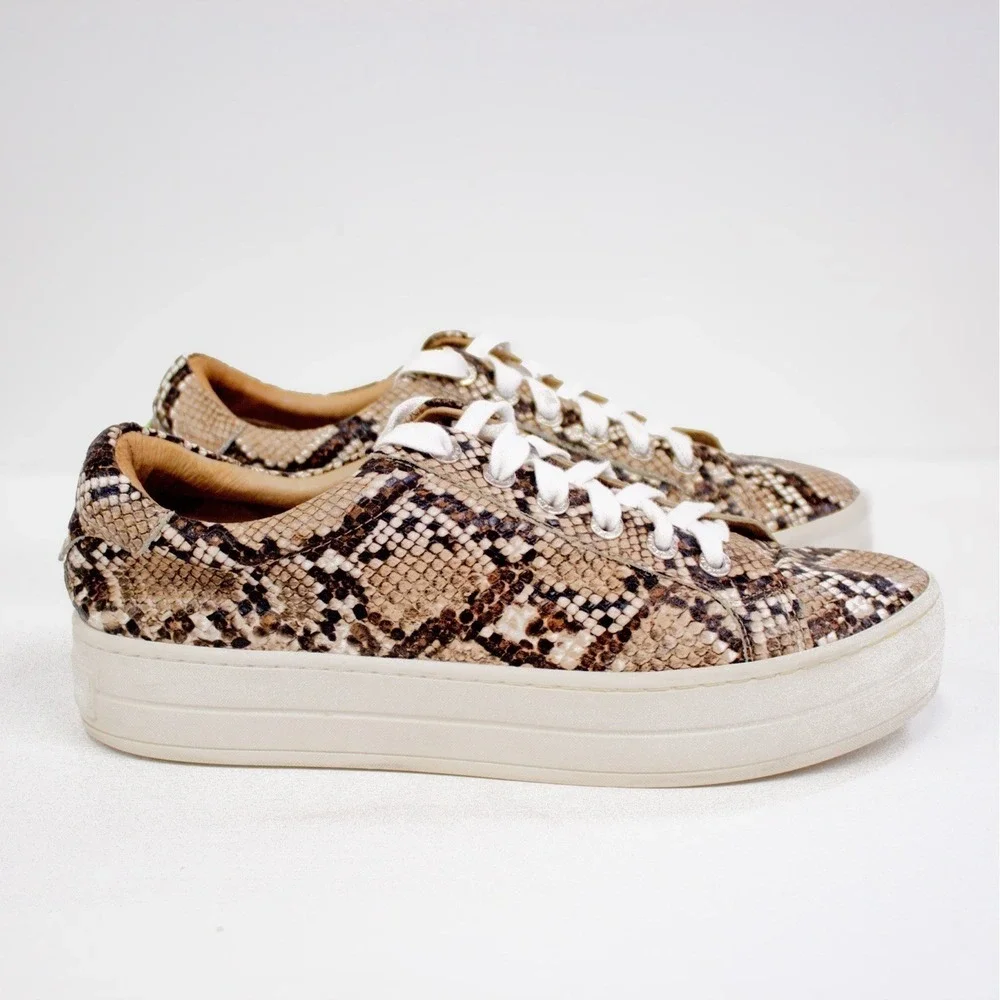 J/Slides Hilton Leather Sneakers Women's Size 8.5- Casual Chic, Urban, Platform